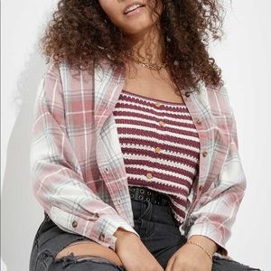 NWOT AEO Cropped Flannel (Buy 2 Get One 50% Off)
